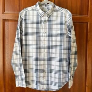 American Eagle Plaid Brushed Cotton Long Sleeve Shirt Mens Large